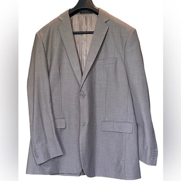 Demantie Italy Men's size 46 long Gray Blazer Jacket Sport coat hand tailored - Picture 1 of 14